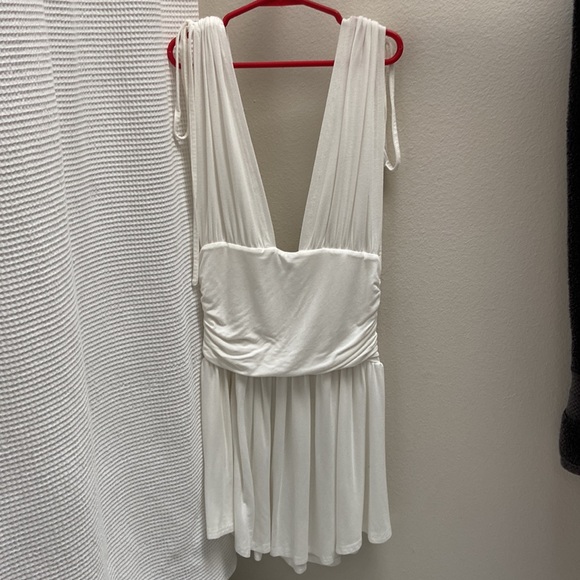 SHEIN women’s Greek goddess white stretchy tie dress. Size small/US 4. - Picture 5 of 13